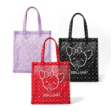 カスタムチュール刺繍トートバッグ。 - ブティック商品用のカスタムチュール刺繍トートバッグ。