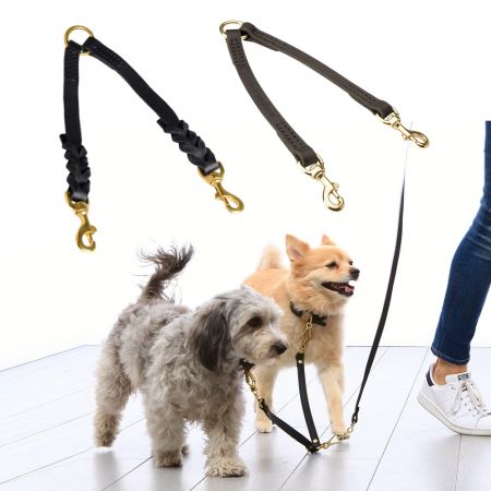 Produttore di guinzagli per due cani