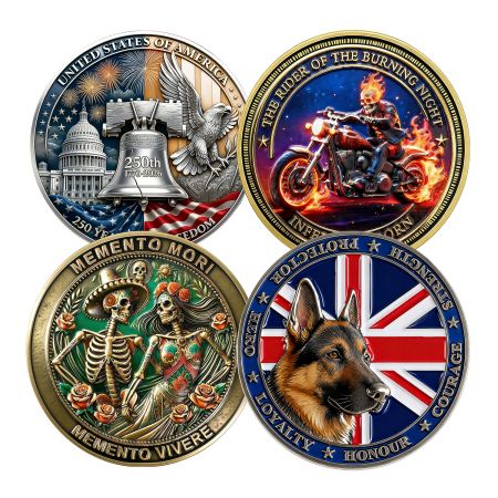 Custom 3D UV Printed Zinc Alloy Coins.