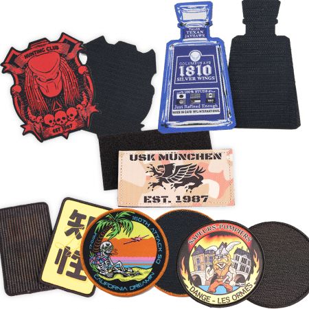 Parche de bordado de Velcro personalizado. - Parche de bordado personalizable de gancho y lazo.