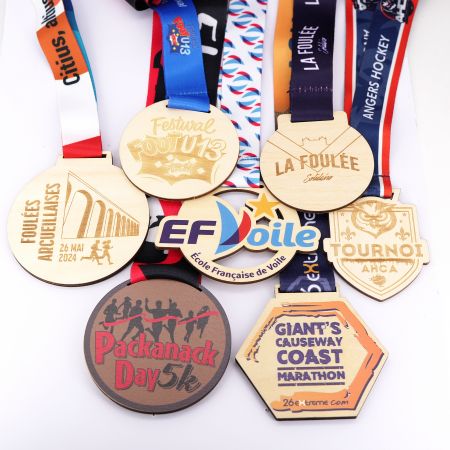 Custom Wooden Medal - Custom Medal with Wooden