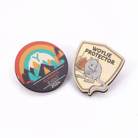 Custom Wooden Badges.