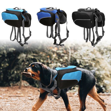 防水バックパック犬用ハーネス。