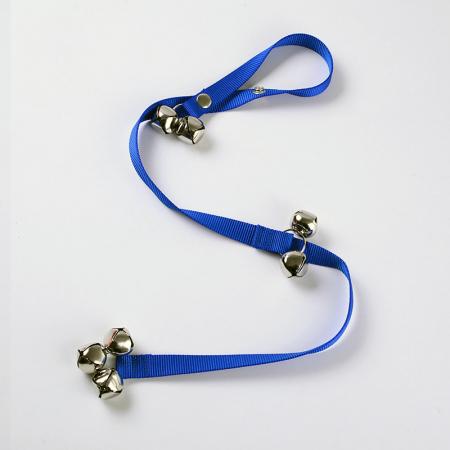 Timbre para perros de nylon azul.