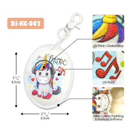 Low Cost Embroidered Sparkle Bag Charms.