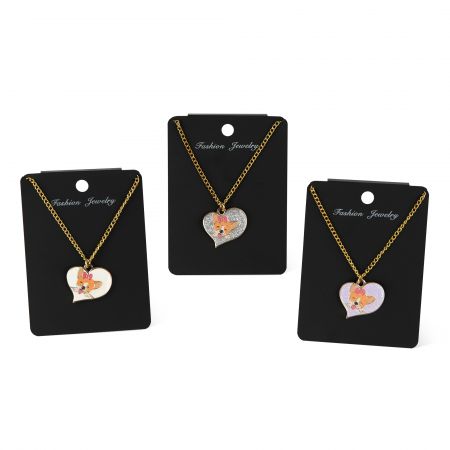 Dây chuyền mặt pendant chó trái tim lớn bán buôn.