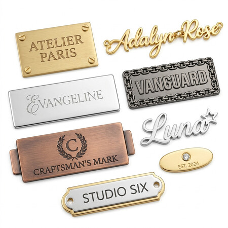 Custom Metal Tag - Custom Made Metal Brand Tags For Handbags