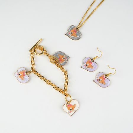 Jewelry & Accessory In Stock - Promotional Soft Enamel Jewelry Set Ready to Ship