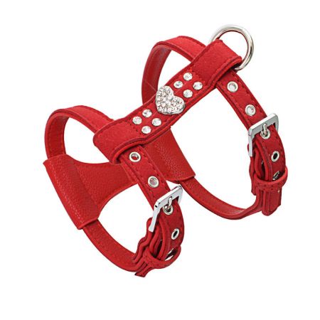 Harnes Anjing Kulit Buatan Tangan.