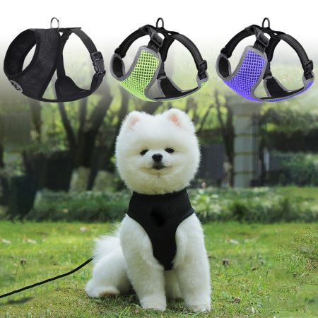 Fabricante de Arnês de Cão em Malha Ajustável.