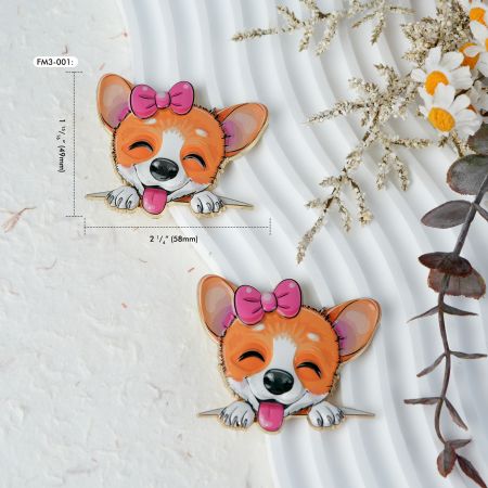 3D Zinc Alloy Canis Fridge Magnetes.
