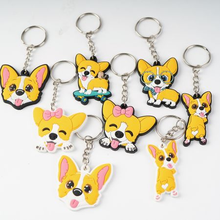 PVC Corgi Keychain - Cute PVC Corgi Keychains In Stock