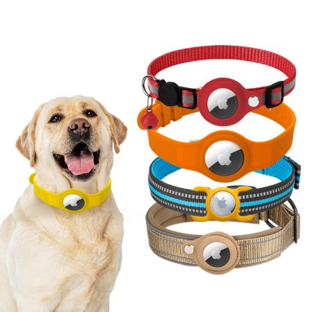Collare per cani con localizzatore all'ingrosso. - Collare per cani Airtag in silicone all'ingrosso.
