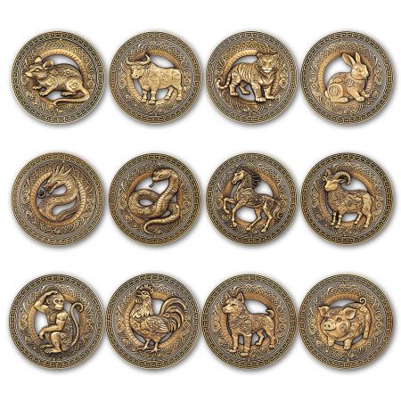 Ready-mold 3D Chinese Zodiac Spinning Coins - 12 Ready-Designed 3D Chinese Zodiac Coins
