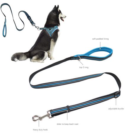 卸売りメッシュパッド付き反射犬リード。