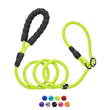 Großhandel Neon grüne Slip-Leine für Hunde.