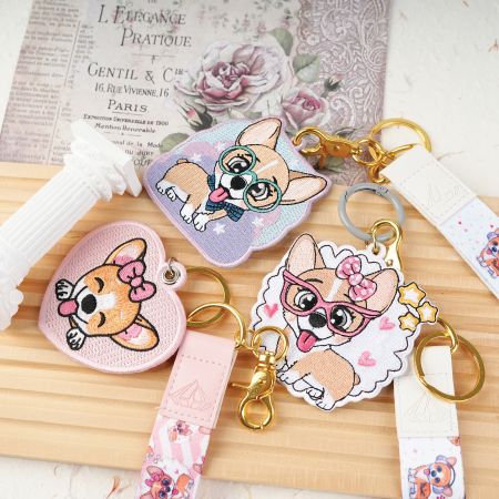 Chaveiro de pulso fofo de Corgi com custo-benefício.