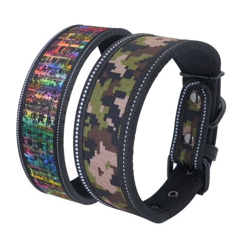 Muster Reflektierendes Neopren Hundehalsband.