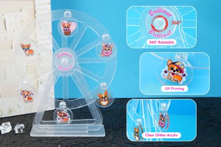 High-Quality UV-Printed Acrylic Ferris Wheel Standees