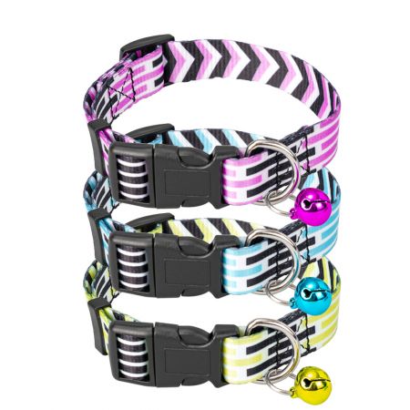 Collier pour chat avec motif en sangle par sublimation.