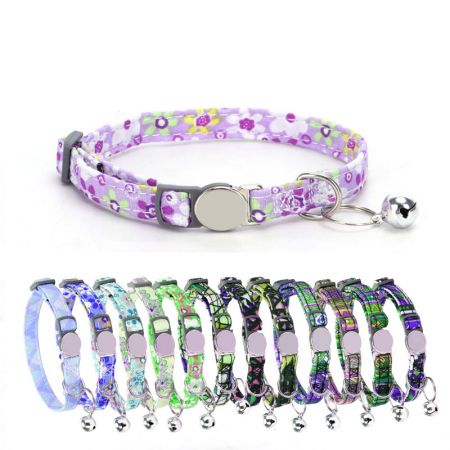 Collier pour chat en sangle en nylon robuste.