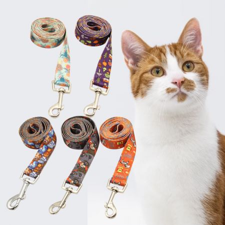 Fabricant de laisses en polyester tissées pour chat.
