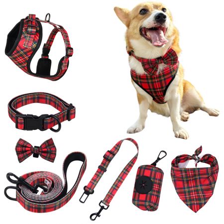 Ensemble de fournitures pour animaux de compagnie de 7 pièces - articles de promenade en stock - Ensemble de harnais pour chien en gros