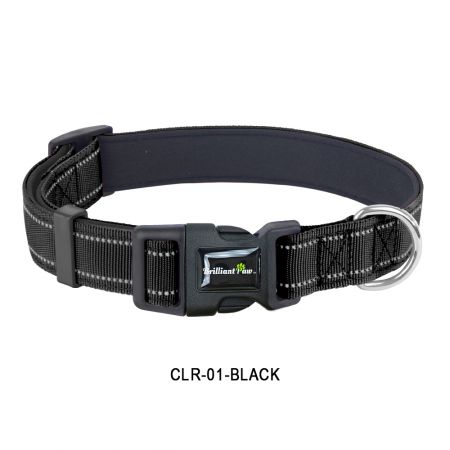 Black Reflective Puppy Collar.
